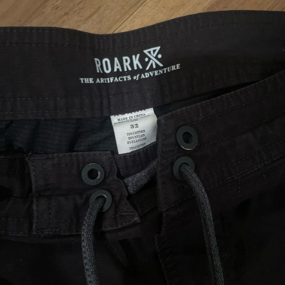 Roark Charcoal Drawstring Slacks Pants Pockets - Picture 2 of 3